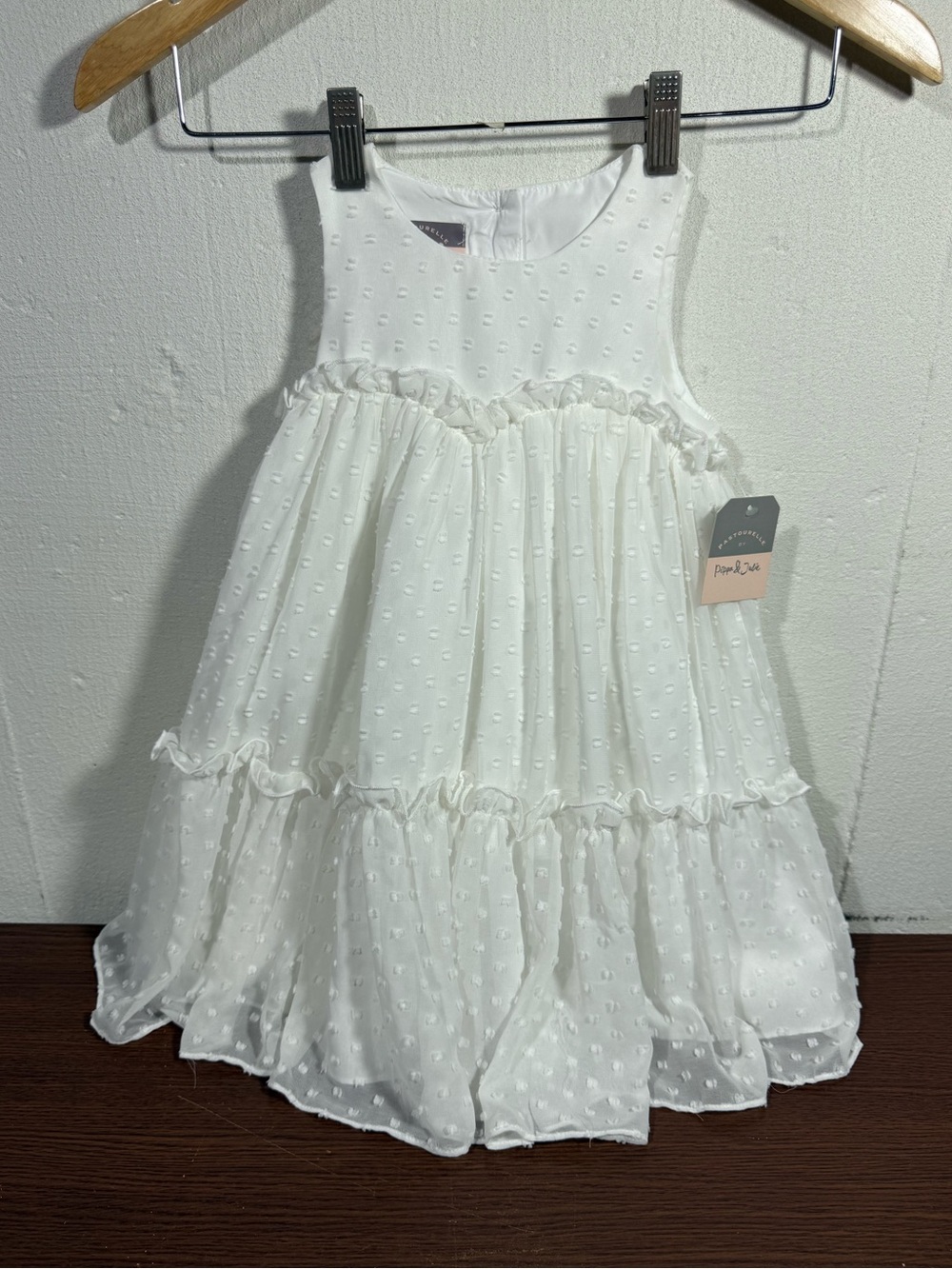 Pastourelle by Pippa And Julie Girls Swiss Dot Dress 3T